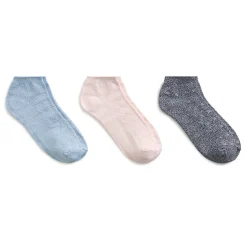 Twist Tile Textured Solid Color Low Cut Sock 3-Pack