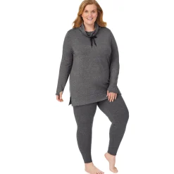 Ultra Cozy Long Sleeve Cowl Neck Tunic PLUS