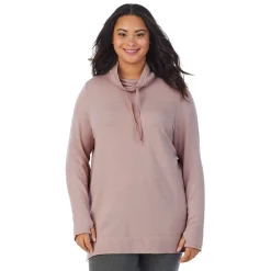 Ultra Cozy Long Sleeve Cowl Neck Tunic PLUS