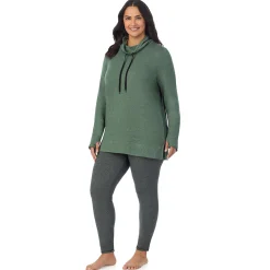 Ultra Cozy Long Sleeve Cowl Neck Tunic PLUS