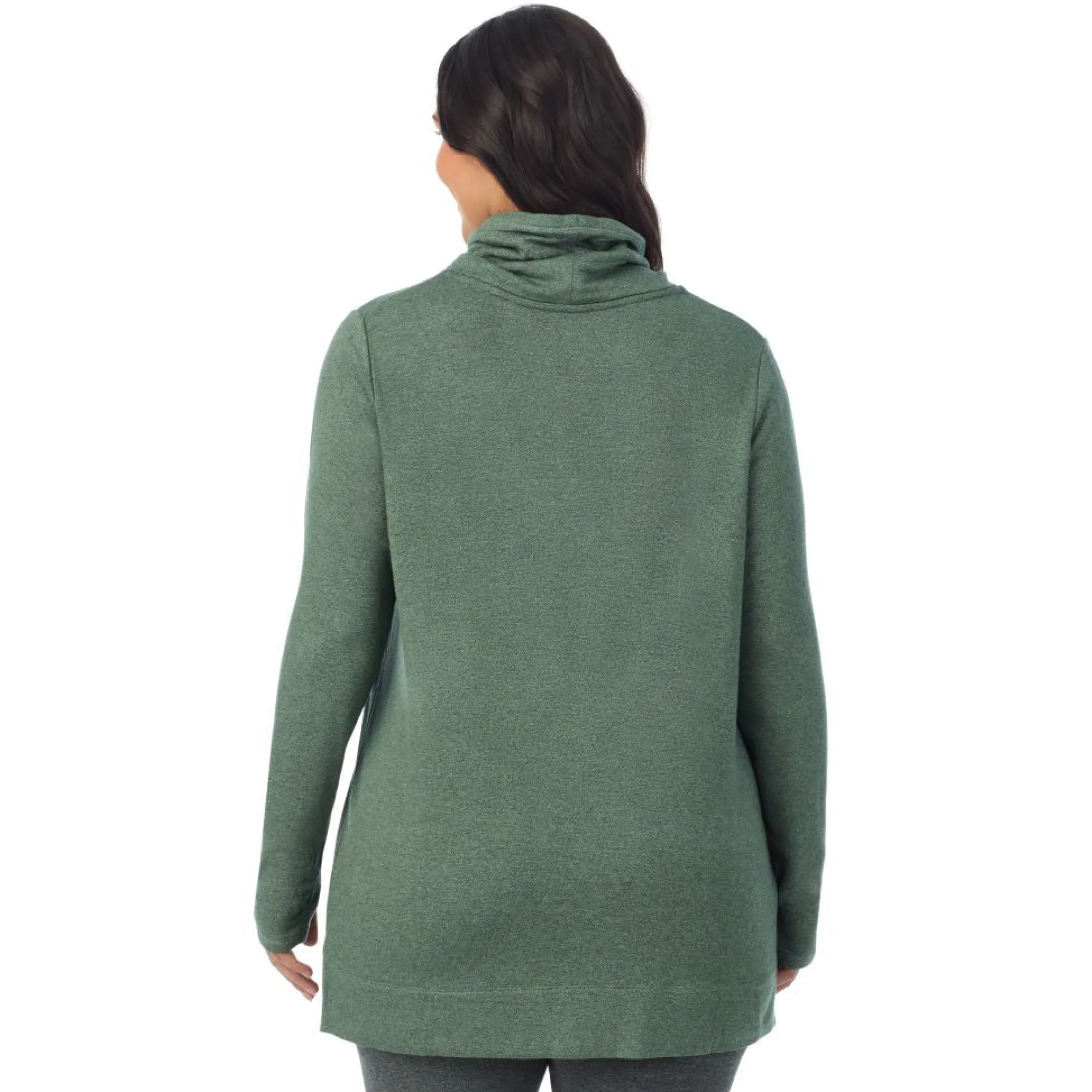 Ultra Cozy Long Sleeve Cowl Neck Tunic PLUS