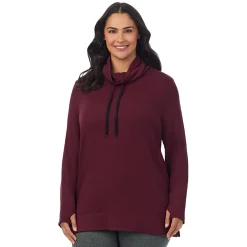 Ultra Cozy Long Sleeve Cowl Neck Tunic PLUS