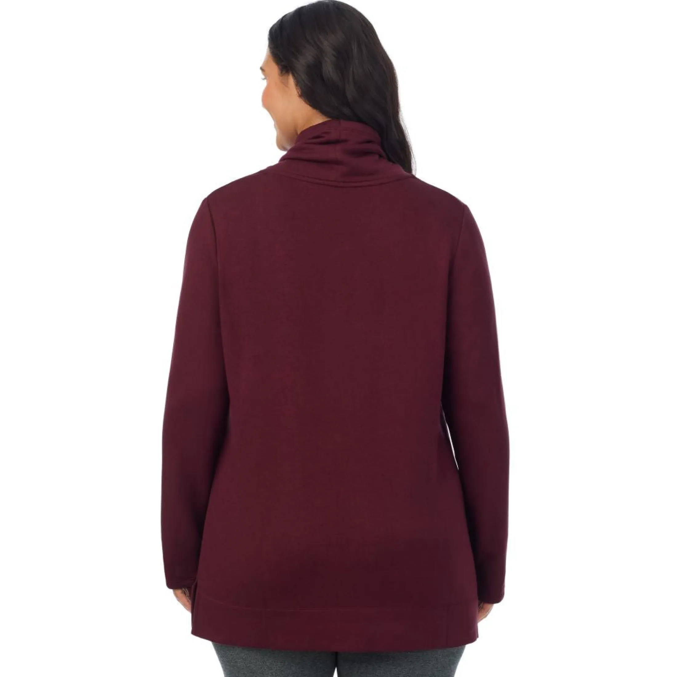 Ultra Cozy Long Sleeve Cowl Neck Tunic PLUS