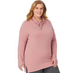 Ultra Cozy Long Sleeve Cowl Neck Tunic PLUS