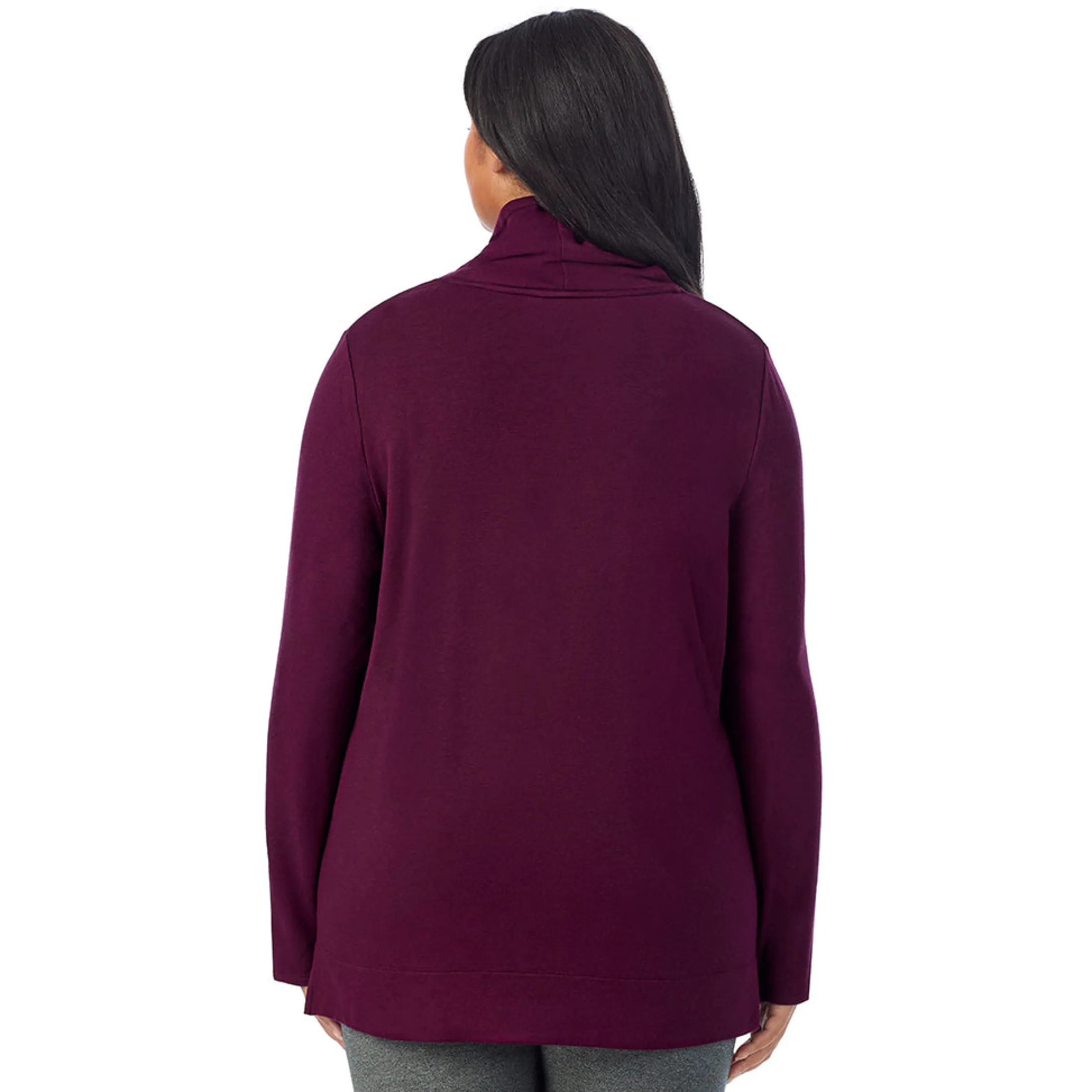 Ultra Cozy Long Sleeve Cowl Neck Tunic PLUS