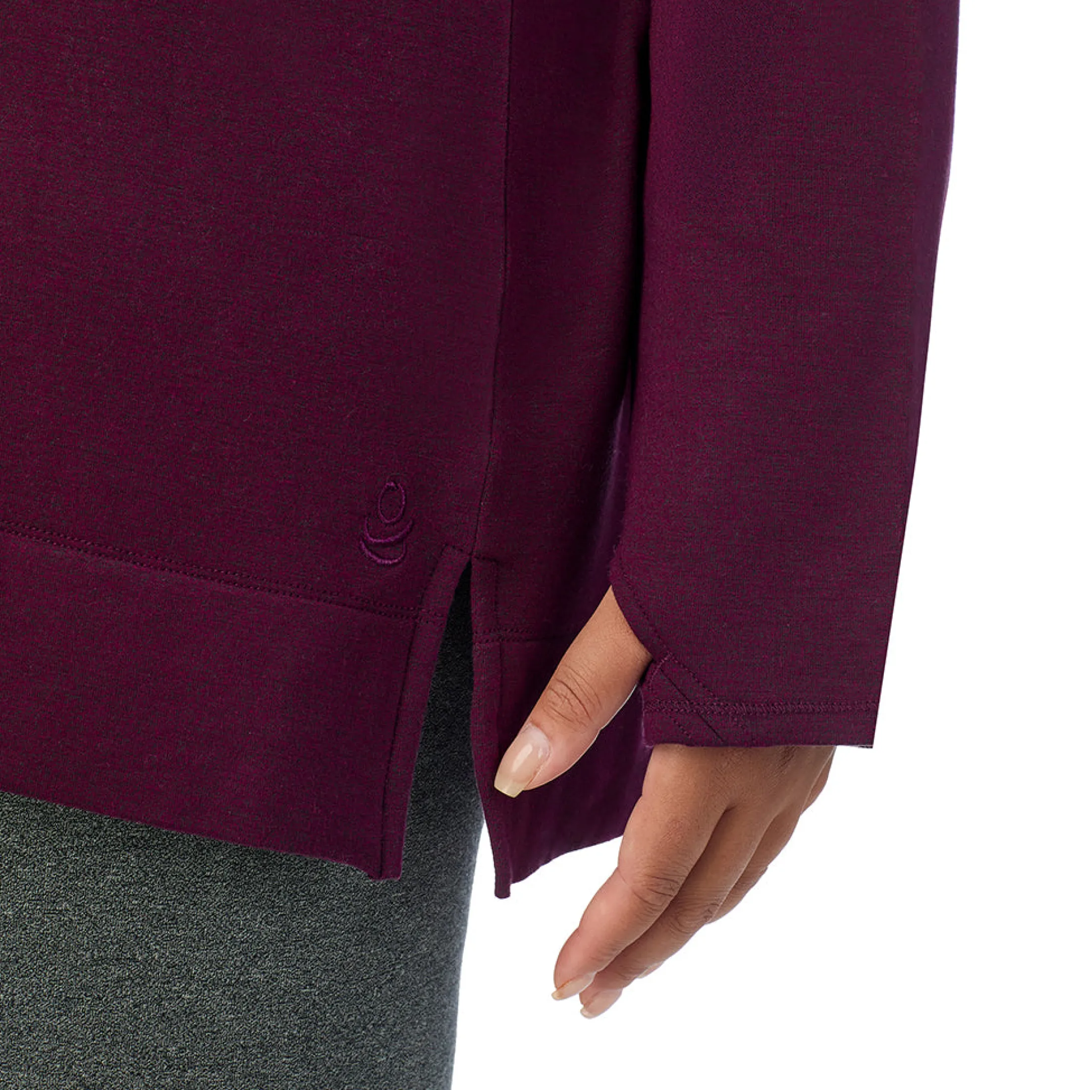 Ultra Cozy Long Sleeve Cowl Neck Tunic PLUS