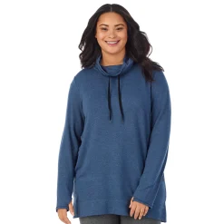 Ultra Cozy Long Sleeve Cowl Neck Tunic PLUS