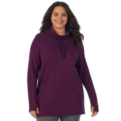 Ultra Cozy Long Sleeve Cowl Neck Tunic PLUS