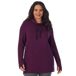 Ultra Cozy Long Sleeve Cowl Neck Tunic PLUS