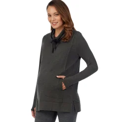 Ultra Cozy Maternity Long Sleeve Funnel Neck Tunic
