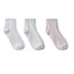 Vertical Texture Anklet Sock 3 Pack