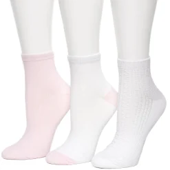 Vertical Texture Anklet Sock 3 Pack