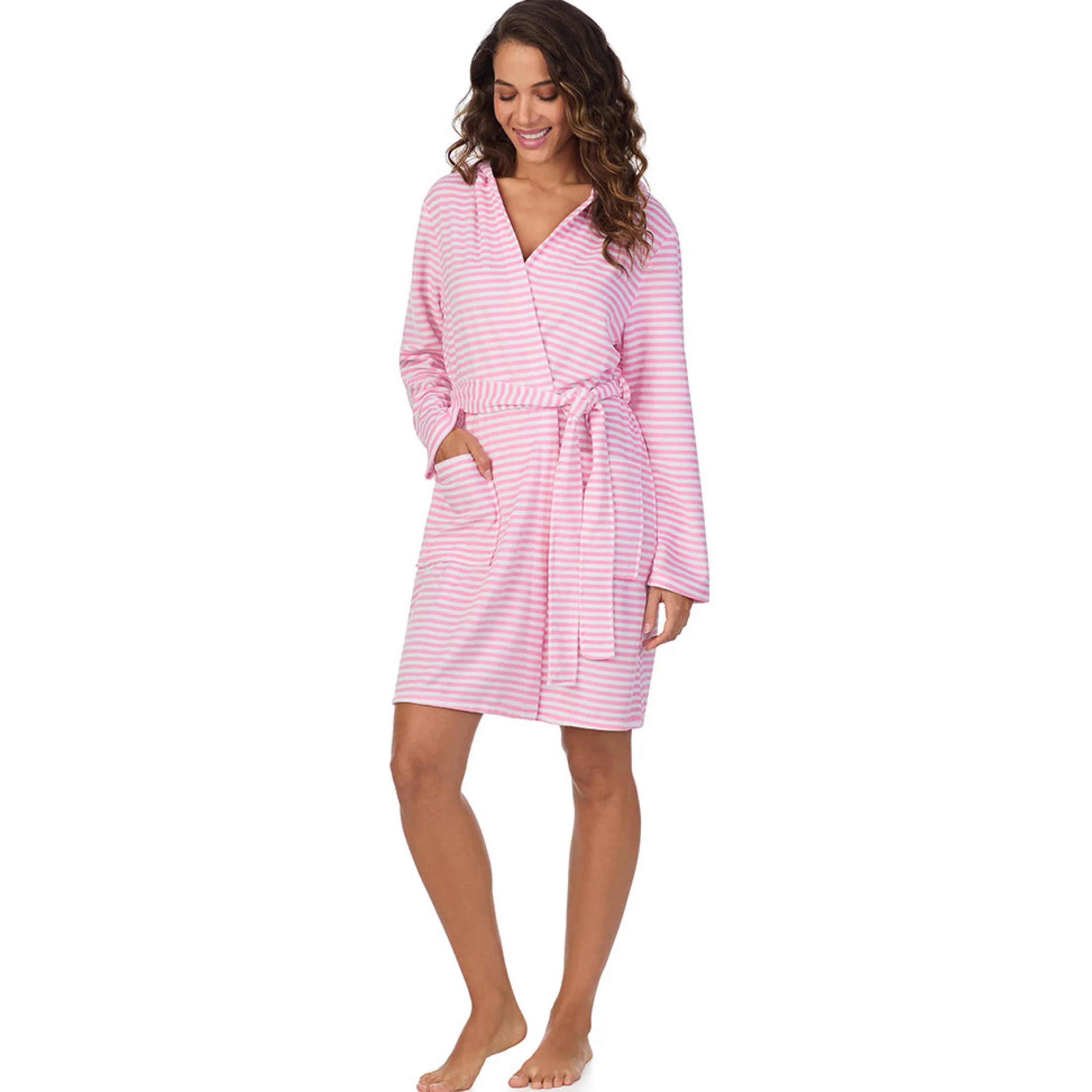 Vintage Terry Wrap Robe with Hood