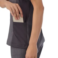 Womens Scrub Split Neck Top