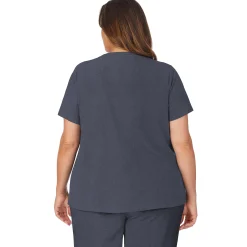Womens Scrub V-Neck Top with Side Pockets PLUS