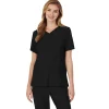 Womens Scrub V-Neck Top with Side Pockets